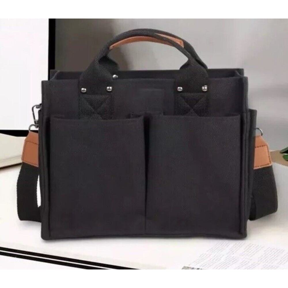 Tote Canvas Bag Multi-purpose Reusable Crossbody Bag for Business, Grocery Bags